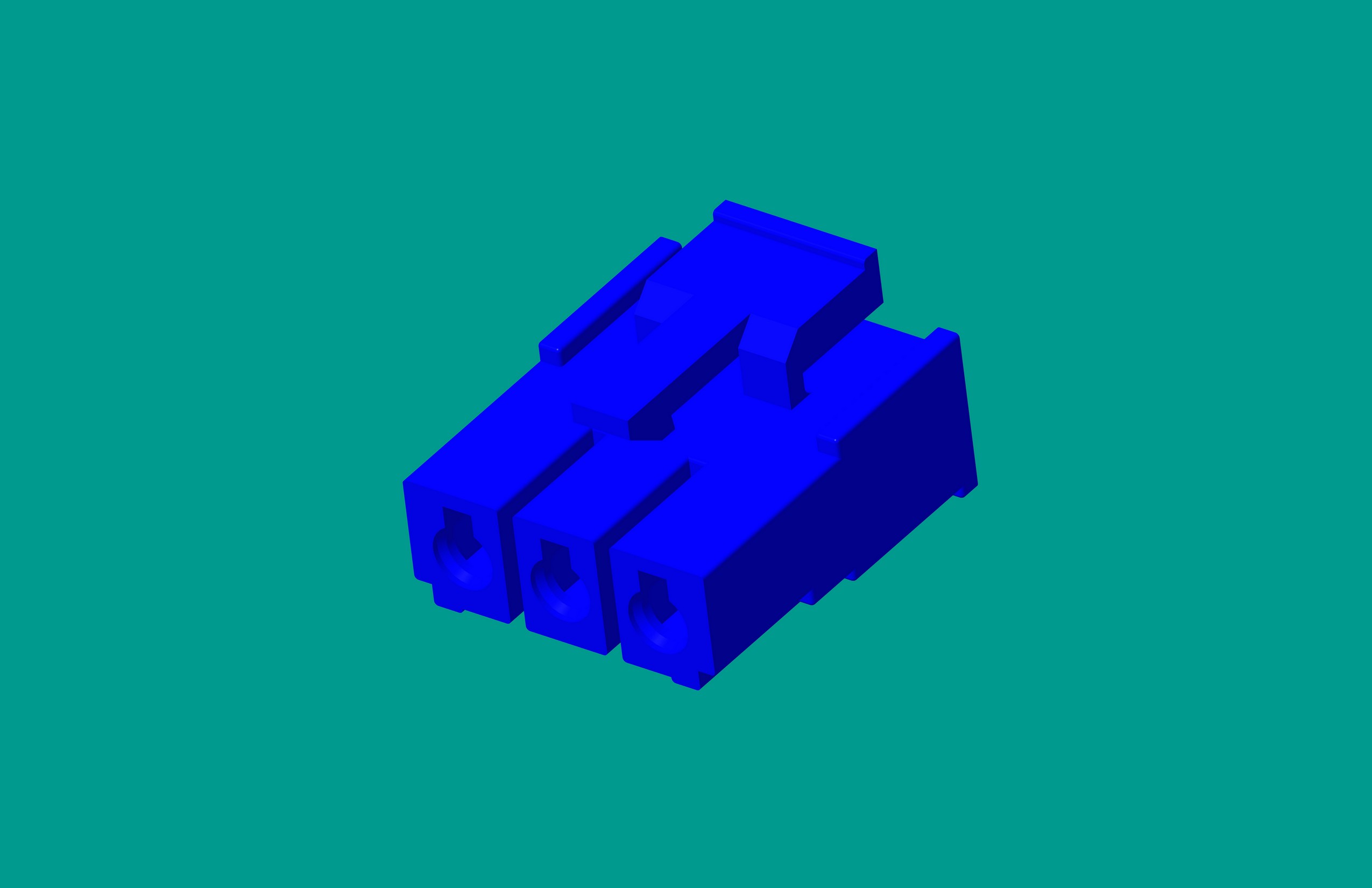 2.1洗衣機(jī)塑件-3孔藍(lán)色
